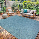 Washable Indoor Outdoor Rug Weather Resistant Carpet Modern Solid for Porch Deck Balcony Backyard Patio Rug 6x9 Aqua Blue by CozyNest Decor