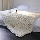 Maetoow Chenille Chunky Knit Blanket Throw （60×80 Inch）, Handmade Warm & Cozy Blanket Couch, Bed, Home Decor, Soft Breathable Fleece Banket, Christmas Thick and Giant Yarn Throws, Cream by CozyNest Decor