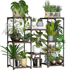 Metal Plant Stand Indoor Outdoor Plant Shelf Stand, 3 Tiers 8 Pots Potted Flower Plant Stands for Indoor Plants Multiple, Plant Shelves Stands Rack for Patio, Balcony, Living Room by GreenHaven Gardens