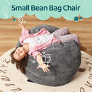 Bean Bag Chairs Teardrop Bean Bag Chair Beanbag Chair with Memory Foam Filled Machine Washable Cover for Living Room, Bedroom (Small,Grey) by TinyTreasures Baby Boutique