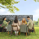 Casaphoria Metal Raised Garden Bed with Trellis and Wheels, 47"x47"x16" Planter Box for Climbing Plants, Vegetables & Vines, Features Drainage Holes and Privacy Screen (Black-Spring) by GreenHaven Gardens