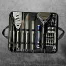 Barbecue Grill Tool Set - Stainless Steel - Strong Durable Design - Heat Resistant Glove & Bristle Free Grill Brush - Thermometer, Meat Injector, & Corn Skewers - Perfect For Smokers & Grills by GreenHaven Gardens