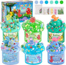 LAWOHO 6 Pack Dinosaurs Slime Kit for Kids - Cloud, Butter, Clear Slimes with Glow in The Dark Add-ins, Green & Blue Dino Slime, Super Soft and Non-Sticky, Birthday Party Favor for Boys & Girls by TinyTreasures Baby Boutique