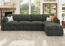 HONBAY Modular Sectional Sofa with Storage Seats, L Shaped Sectional Couch with Storage, Chenille Sectional Couches for Living Room, Green by CozyNest Decor