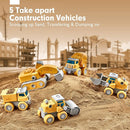 hahaland Toys for 5+ Year Old Boys - Take Apart Dinosaur Kids Toys Construction Vehicles 5 in 1 Transform into Dinosaur Robot STEM Building Toy for 5 6 7 8 Year Old Boys by TinyTreasures Baby Boutique
