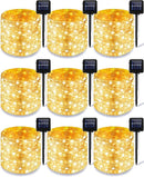 Treela 9 Pack Solar String Lights for Outside, 39 ft 100 LED Outdoor Fairy Lights Waterproof Copper Wire 8 Modes Solar Twinkle Lights for Patio Garden Tree Yard Party Decor(Warm White) by GreenHaven Gardens