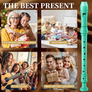 Soprano Recorder for Kids Beginners, German Fingering, C Key, 3 Piece with Cleaning Rod, Bag, Fingering Chart (Green)… by TinyTreasures Baby Boutique