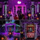 Solar Halloween Lights Outdoor, 13Ft Outdoor String Lights with 10 Flickering Flame Bulb, Waterproof Solar Powered Purple Halloween Lights LED Flame Lights for Halloween Decorations Yard Patio Garden by GreenHaven Gardens