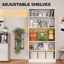 66" Tall Metal Bookcase, 5 Shelf White Bookcase with Adjustable Shelves, Large Bookshelves and Bookcases, Modern Book Shelf Storage Organizer for Living Room, Home Office, Library by CozyNest Decor