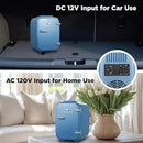 IBMF4SLT Fridge for Bedroom, Skincare, Portable Cooler & Warmer for Makeup, for Office & Home Refrigerator, Mini (4 L / 6-Can), Slate Blue by CozyNest Decor