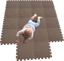 MQIAOHAM® 18 Pieces Puzzle Play Mats, Soft Baby Play Mat, Kids Interlocking Foam Floor Tiles, Toddlers Carpet Playmats G301018-106 by TinyTreasures Baby Boutique