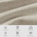 Macochico Pinch Pleated Full Blackout Curtains for Bedroom Living Room Beige Linen Curtains Thermal Insulated and Noise Reducing Window Panels with Tieback Shabby Chic Decor 84”Wx84”L 1 Panel by CozyNest Decor