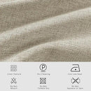 Macochico 120”Wx102”L 100% Blackout Linen Curtains Pinch Pleated Thermal Panels for Sliding Door Bedroom Living Room Farmhouse Shabby Chic Beige Burlap Curtains with Tieback 1 Panel by CozyNest Decor