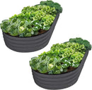 Galvanized Raised Garden Beds Outdoor // 8×4×1 ft (2-Pack) Planter Raised Beds for Gardening, Vegetables, Flowers // Large Metal Garden Box // Patented Tool-Free Design (Gray)