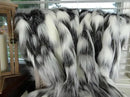 Gray Black White Faux Fur Oversized Blanket and Bedspread - Tibet Fox Fur - Gray Black White Luxury Faux Fur - Soft Faux Fur Blankets, Bedspreads and Throws, Handmade in USA, 16438 by CozyNest Decor