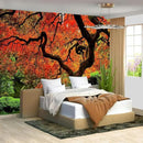 FENDROM Lakeside Red Tree Print Tapestry Nature Old tree Wall Hanging Decorative Psychedelic Scenic Tree Headboard Bedspread Tapestries for Bedroom Living Room Decor by CozyNest Decor