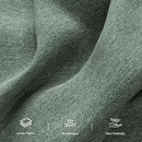 89” Futon Sofa Bed, Linen Comfy Futon Couch Bed with 2 Square Pillows, Convertible Sleeper Sofa with Adjustable Backrest& Armrests, Modern Loveseat Sleeper for Living Room, Bedroom, Green by CozyNest Decor