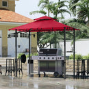 MASTERCANOPY 8 x 5 Grill Gazebo Outdoor BBQ Gazebo Canopy with 2 LED Lights (Burgundy) by GreenHaven Gardens