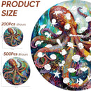 Wooden Puzzle for Adults 200pcs, Octopus Wooden Jigsaw Puzzles, Unique Shape Animal Adult Puzzles, Irregular Wood Puzzles Best Gift for Adults and Kids Family Game(11.2 * 11.2 in) by TinyTreasures Baby Boutique
