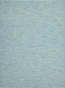 Nourison Positano Indoor/Outdoor Aqua 10' x 14' Area Rug, Easy Cleaning, Non Shedding, Bed Room, Living Room, Dining Room, Backyard, Deck, Patio (10x14) by GreenHaven Gardens