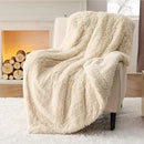 Bedsure GentleSoft Fluffy Beige Throw Blanket for Bed, Faux Fur Gifts Beige Decor Light Tan Khaki Blanket Neutral Decoration for Home, Soft Cozy Fuzzy Plush Thick Warm Sherpa Fleece Cute Stuff, 50x60 by CozyNest Decor
