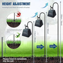 Ottsuls Shepherd Hooks with 5 Prongs Base for Outdoor - 76 Inch Adjustable Bird Feeder Pole for Outside Hanging, Garden, Hummingbird Feeder, Plant Baskets, Solar Light Lanterns, Wedding Decor (1 Pack) by GreenHaven Gardens