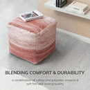 Anji Mountain 20"x20"x20" Handmade & Handcrafted Ottoman Pouf Comfortable Pouf Ottoman Foot Rest & Home Décor Accent for Living Room, Bedroom, Nursery, Kids Room, Patio by CozyNest Decor