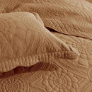 MarCielo 3-Piece 100% Cotton Oversized Bedspread Lightweight Quilt Coverlet Embroidery Farmhouse Bedding Set (Tf Dusty Orange, Oversized Queen (100"x106")) by CozyNest Decor