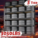 48"W Garage Shelving, 3050LBS Storage Shelves heavy duty, 5 Tier Metal Shelving Unit Adjustable Garage Shelves Heavy Duty Shelving for Warehouse,Commercial, Kitchen, 48" W × 24" D × 72" H, Black by GreenHaven Gardens