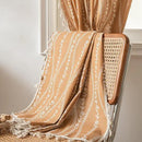 Sutuo Home Boho Curtains for Bedroom Dining Room 96 Inches Long, Printed Cotton Linen Rod Pocket Vintage Farmhouse Bohemian Tassels Window Treatment, 1 Panel 59" W x 96" L, Terracotta Stripe Florals by CozyNest Decor