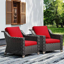 Joyside Wicker Patio Chairs Set of 2, Outdoor Rattan Furniture with Wide Armrest and Thick Cushions, Upgraded Large Size for Backyard, Garden, Poolside by GreenHaven Gardens