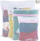 Vivifying Mesh Laundry Bags, 4pcs Durable Coarse Mesh Wash Bags with Zipper for Washing Machine, Delicates, Lingerie, Socks, Shoes and Stuffed Animals by TinyTreasures Baby Boutique