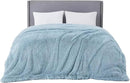 Bedsure GentleSoft Fluffy Light Blue Blankets Queen Size for Bed, Thick Sherpa Faux Fur Fleece Fuzzy Plush Winter Warm Soft Full Queen Blankets, Bedroom Decor Blue Cozy Gifts for Women Men, 90x90 by CozyNest Decor