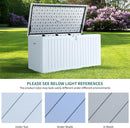 YITAHOME 260 Gallon Extra Large Deck Box, Double-Wall Resin Outdoor Storage Box with Flexible Divider for Patio Cushions Pool Supplies Garden Tools, 1000lbs Load Capacity, Lockable&Waterproof (White) by CozyNest Decor