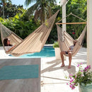 LA SIESTA® - Large Comfort Domingo Hammock Swing Chair - Weather & Tear Resistant Hanging Hammock Chair - Indoor Outdoor Hammock Chair Swing - Patio Porch Bedroom Hanging Chair - Max 285 Lbs, Almond by GreenHaven Gardens