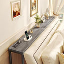 SUPERJARE Console Table with Outlet, 63 Inch Sofa Table with Charging Station, Narrow Hallway Entryway Table, Behind Couch Table Skinny for Entryway, Living Room, Plants, Charcoal Gray by CozyNest Decor