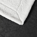 Amazon Basics Reversible Sherpa Throw Blanket, Black, 50"x60" by CozyNest Decor
