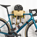 Wall Bike Rack | Bike Storage Wall Mount System | For Race Bicycles (New Gold) and Mountain Bikes | Bike Shelf | Indoor bike wall bracket | Store your helmet and shoes | Home and Garage