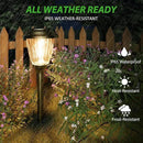 XMCOSY+ Solar Pathway Lights Outdoor, 10/25 LM in 2 Lighting Modes, Glass Stainless Steel Waterproof Outside Solar Powered Garden LED Lights for Yard Lawn Driveway Walkway Landscape Decor(Warm White)
