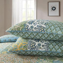 NEWLAKE Cotton Patchwork Bedspread, 3-Piece Bedding Quilt Set with Real Stitched Embroidery, Reversible Matelasse Bed Coverlet Set,Green Farmhouse Garden,Queen Size by CozyNest Decor