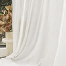 MYSKY HOME Extra Long Curtains for Living Room, Soft Cotton Fabric Boho Window Curtain Drapes Light Filtering Semi Sheer Backdrop Panels, 50 x 108 Inches, Natural, 2 Pieces by CozyNest Decor
