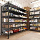 REIBII 60''W X 82.6" H Steel Heavy Duty Wire Shelving Unit with Wheels, 6-Tier Adjustable Storage Shelves 3598LBS Commercial Metal Shelves for Pantry, Garage, College Dorm Industrial Shelving, 2 Pack by CozyNest Decor