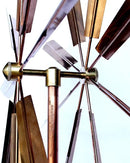 Stanwood Wind Sculpture: Kinetic Copper Dual Spinner - Double Windmill Spinner by CozyNest Decor
