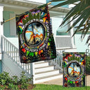 FLAGWIX All The People Living Life In Peace Hippie Flag - House Flag 30x40, Decorations For Home, Outside - Peace Sign, Boho, Hippie Decor, Double Sided, Heavy Duty Canvas Flag Indoor Outdoor by GreenHaven Gardens