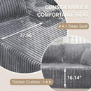 Hobestluk Modular Sectional Sofa Couches 108" L-Shape Couch 3 Seat Modular Sofa Memory Foam Sectional Couches for Living Room, Boneless Couch with Oversized Chaise (Light Grey, Right Facing) by CozyNest Decor