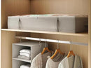 2-Pack Under Bed Storage Containers, 8 Inches Tall Underbed Clothes Storage Organizer Bin with Sturdy Sidewalls/Bottom, Under the Bed Storage Bags 2 Storage Bins, Light Grey by CozyNest Decor