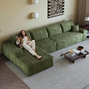 108" Sectional Couches for Living Room Modern Modular Sofa with L-Shape Couchs Upholstered Boneless Couch Deep Seat Sectional Couch with Chaise (Green, Left Facing Chaise+3Seaters) by CozyNest Decor