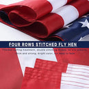 American Flag 10x15 Outside, US Flags for Outdoor Indoor, Heavy Duty Durable, Deluxe Embroidered Stars, Brass Grommets, Sewn Stripes, Vivid Color, Fade Resistant and waterproof by GreenHaven Gardens