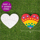 Creative Roots Mosaic Heart Stepping Stone, Includes 7-Inch Ceramic Stepping Stone & 6 Vibrant Paints, Mosaic Stepping Stone Kit, Paint Your Own, DIY Stepping Stone Kit for Kids Ages 8+ by TinyTreasures Baby Boutique