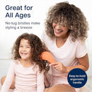 Crave Naturals Glide Thru Hair Brush - Detangler Brush for Curly, Straight, Wet or Dry Hair - Gentle Detangling Brusheses for Adults, Kids, Toddlers - Hair Accessories for Women, 7.5"x3" - Coral by TinyTreasures Baby Boutique